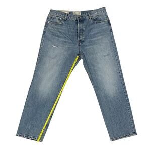 Everlane Relaxed Straight Jeans 31 NWT Light Wash Organic Cotton Denim